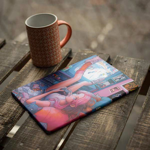 Pink Hair Anime Gamer Girl by Ivy Dolamore iPad Skins